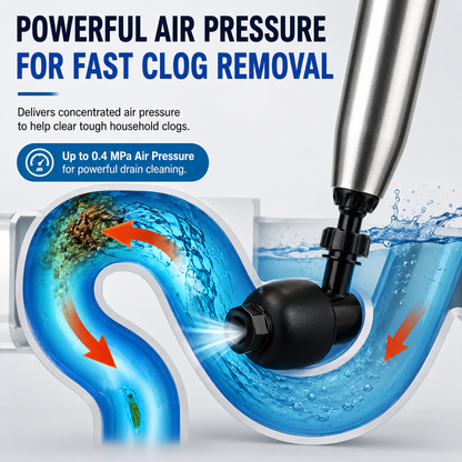 JOYOOH ALL-IN-ONE Professional High-Pressure Drain Blaster JT2– YOUR PARTY SAVER! Premium Alternative to Traditional Plungers – Powerful, Mess-Free Clog Remover for Kitchen & Bathroom