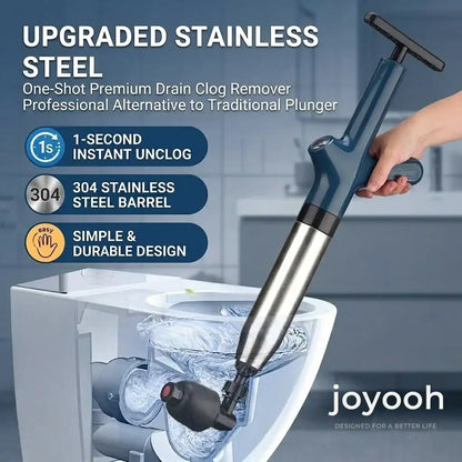 JOYOOH ALL-IN-ONE Professional High-Pressure Drain Blaster JT2– YOUR PARTY SAVER! Premium Alternative to Traditional Plungers – Powerful, Mess-Free Clog Remover for Kitchen & Bathroom